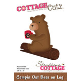 Scrapping Cottage Campin Out Bear on Log (CC-930) (OUTLET)