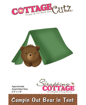 Scrapping Cottage Campin Out Bear in Tent (CC-929) (OUTLET)