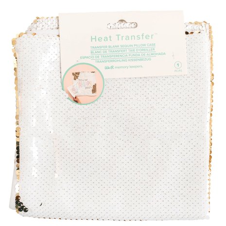 We R Makers Heat Transfer Blank Sequin Pillow Gold/White (660379) (OUTLET) We R Makers Heat Transfer Blank Sequin Pillow Gold/White (660379) (OUTLET)
