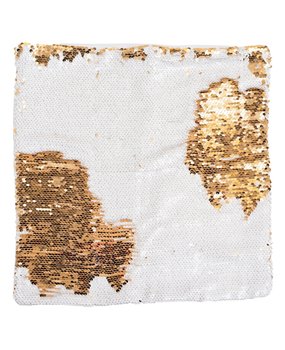 We R Makers Heat Transfer Blank Sequin Pillow Gold/White (660379) (OUTLET)