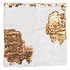 Heat Transfer Blank Sequin Pillow Gold/White (660379) (OUTLET)