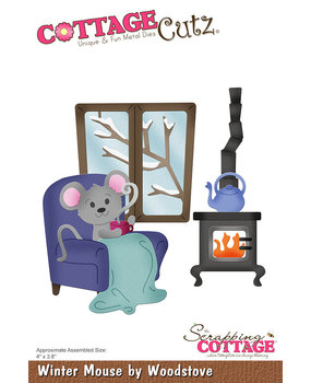 Scrapping Cottage Winter Mouse by Woodstove (CC-968) (OUTLET)