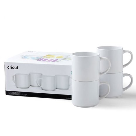 Cricut Ceramic Mug Blank White Stackable 300ml (4pcs) (2009392)