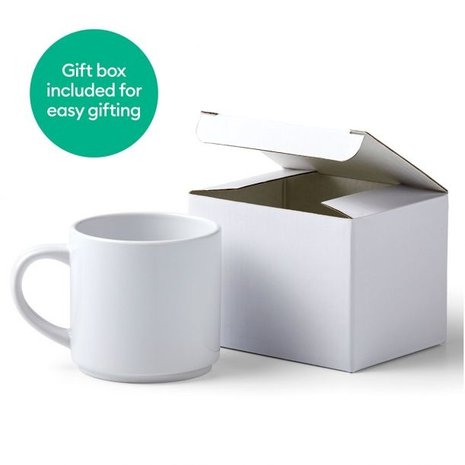Cricut Ceramic Mug Blank White Stackable 300ml (4pcs) (2009392)