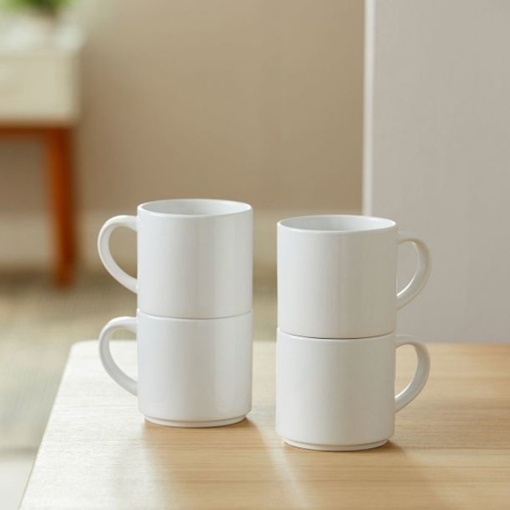 Cricut Ceramic Mug Blank White Stackable 300ml (4pcs) (2009392)