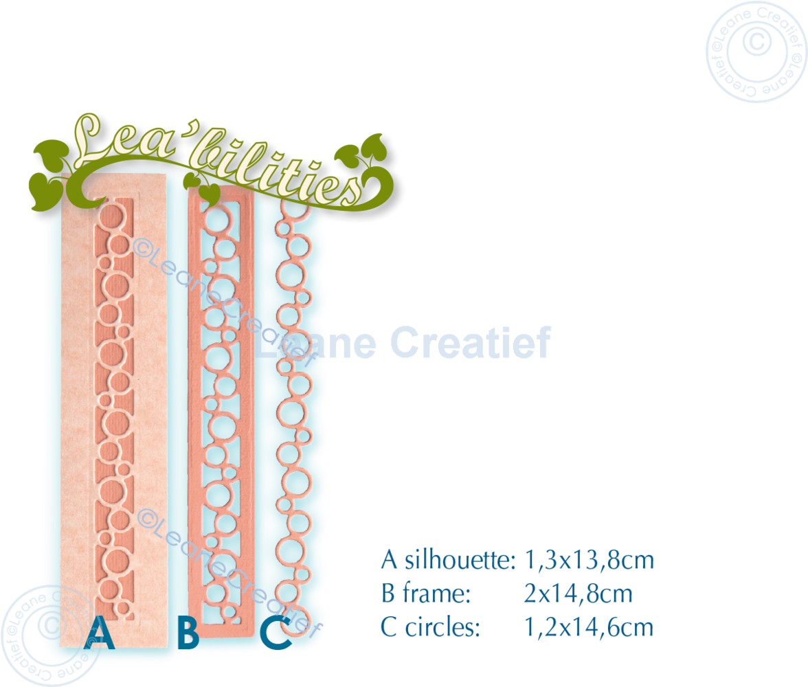 Leane Creatief Borders Circles Dies (45.7873) (DISCONTINUED)