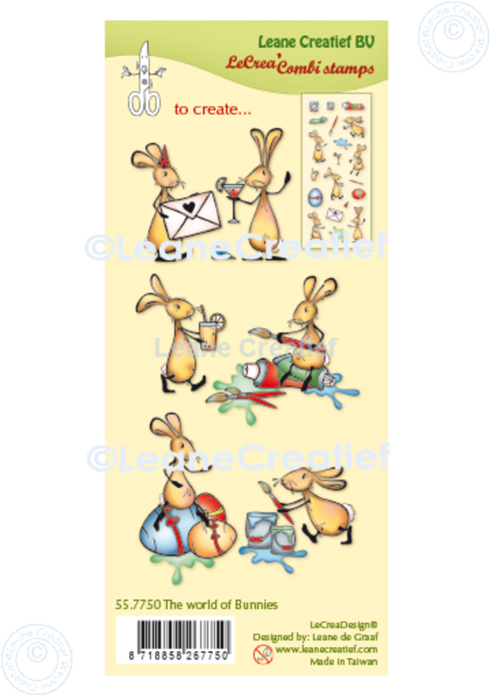 Leane Creatief The World of Bunnies Clear Stamps (55.7750) (DISCONTINUED)