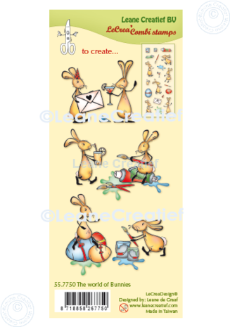 Leane Creatief The World of Bunnies Clear Stamps (55.7750) (DISCONTINUED)