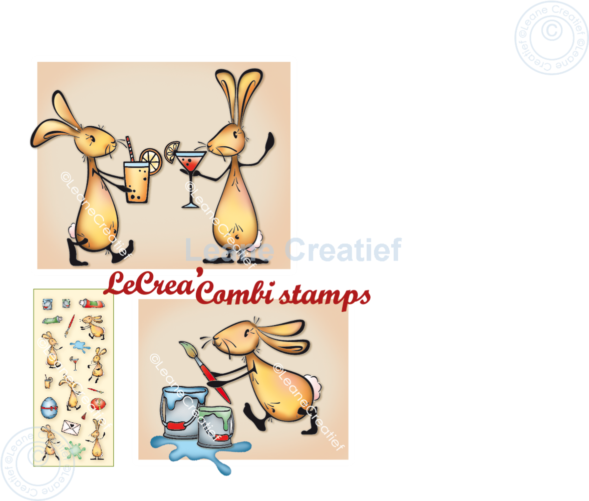 Leane Creatief The World of Bunnies Clear Stamps (55.7750) (DISCONTINUED)