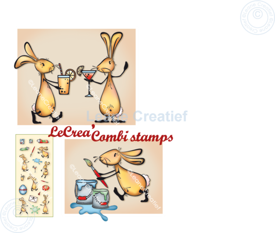 Leane Creatief The World of Bunnies Clear Stamps (55.7750) (DISCONTINUED)