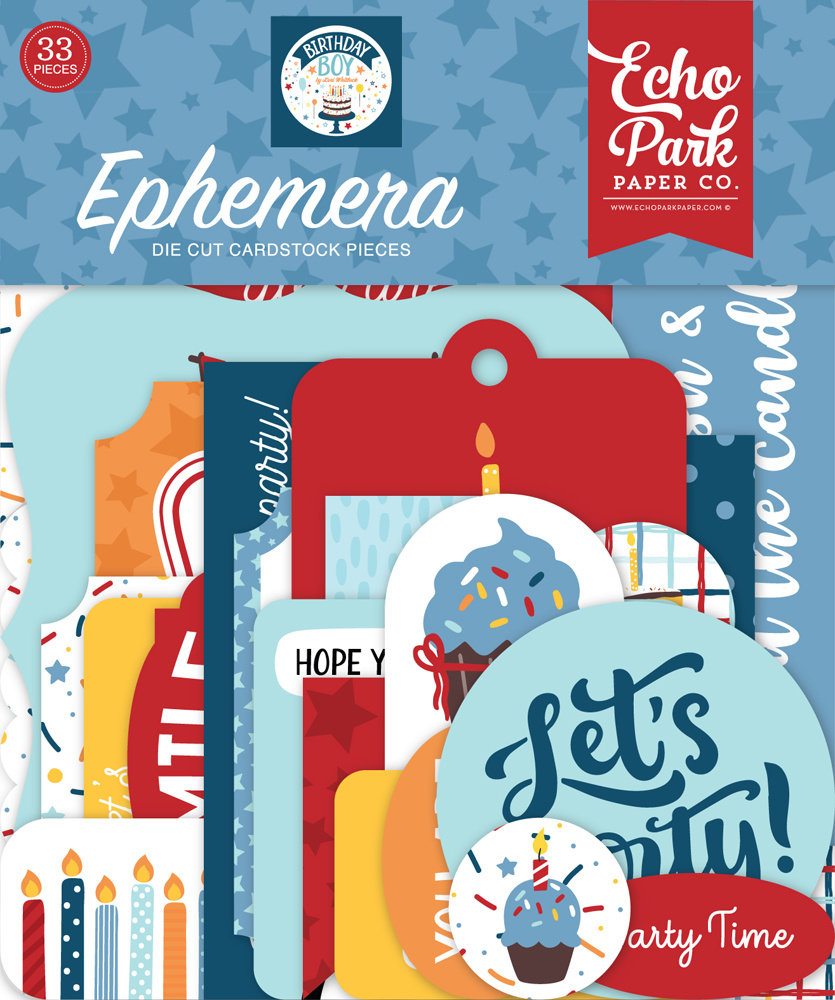 Echo Park Birthday Boy Ephemera (BIB263024) (DISCONTINUED) Echo Park Birthday Boy Ephemera (BIB263024) (DISCONTINUED)