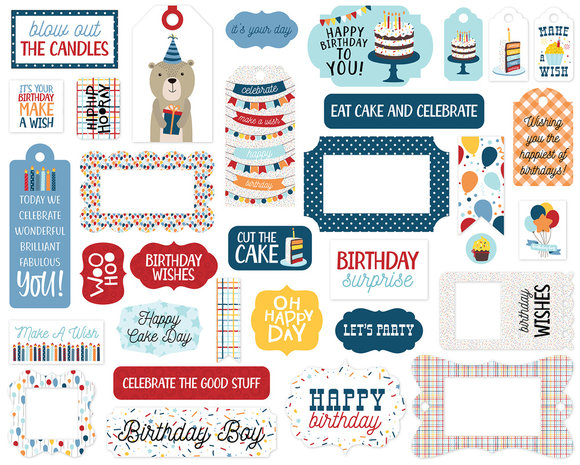 Echo Park Birthday Boy Frames & Tags (BIB263025) (OUTLET) Echo Park Birthday Boy Frames & Tags (BIB263025) (OUTLET)
