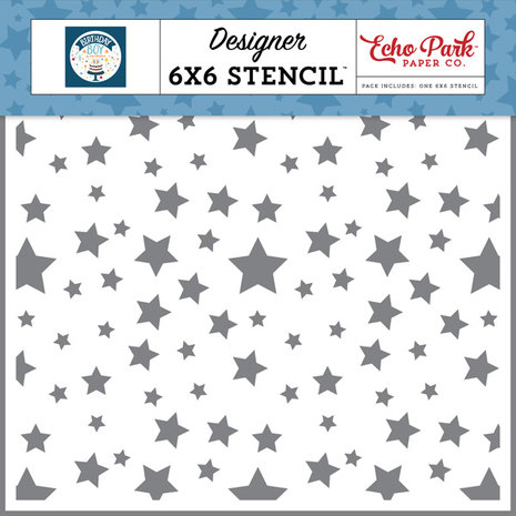 Echo Park Birthday Stars Stencil (BIB263033) (DISCONTINUED) Echo Park Birthday Stars Stencil (BIB263033) (DISCONTINUED)