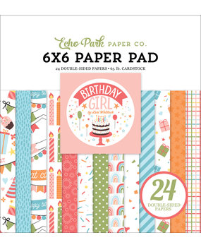 Echo Park Birthday Girl 6x6 Inch Paper Pad (BIG262023) (DISCONTINUED) Echo Park Birthday Girl 6x6 Inch Paper Pad (BIG262023) (DISCONTINUED)