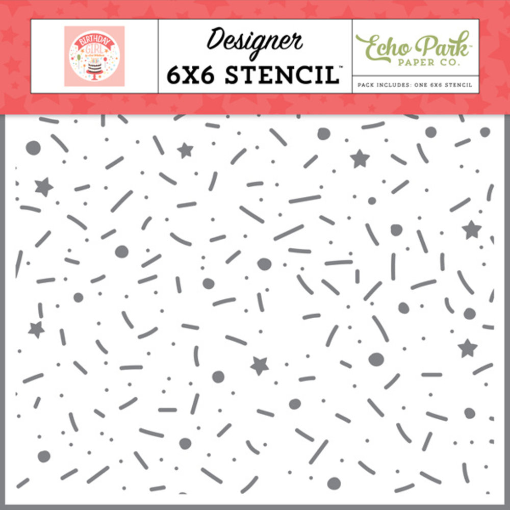 Echo Park Birthday Sprinkles Stencil (BIG262034) (DISCONTINUED) Echo Park Birthday Sprinkles Stencil (BIG262034) (DISCONTINUED)