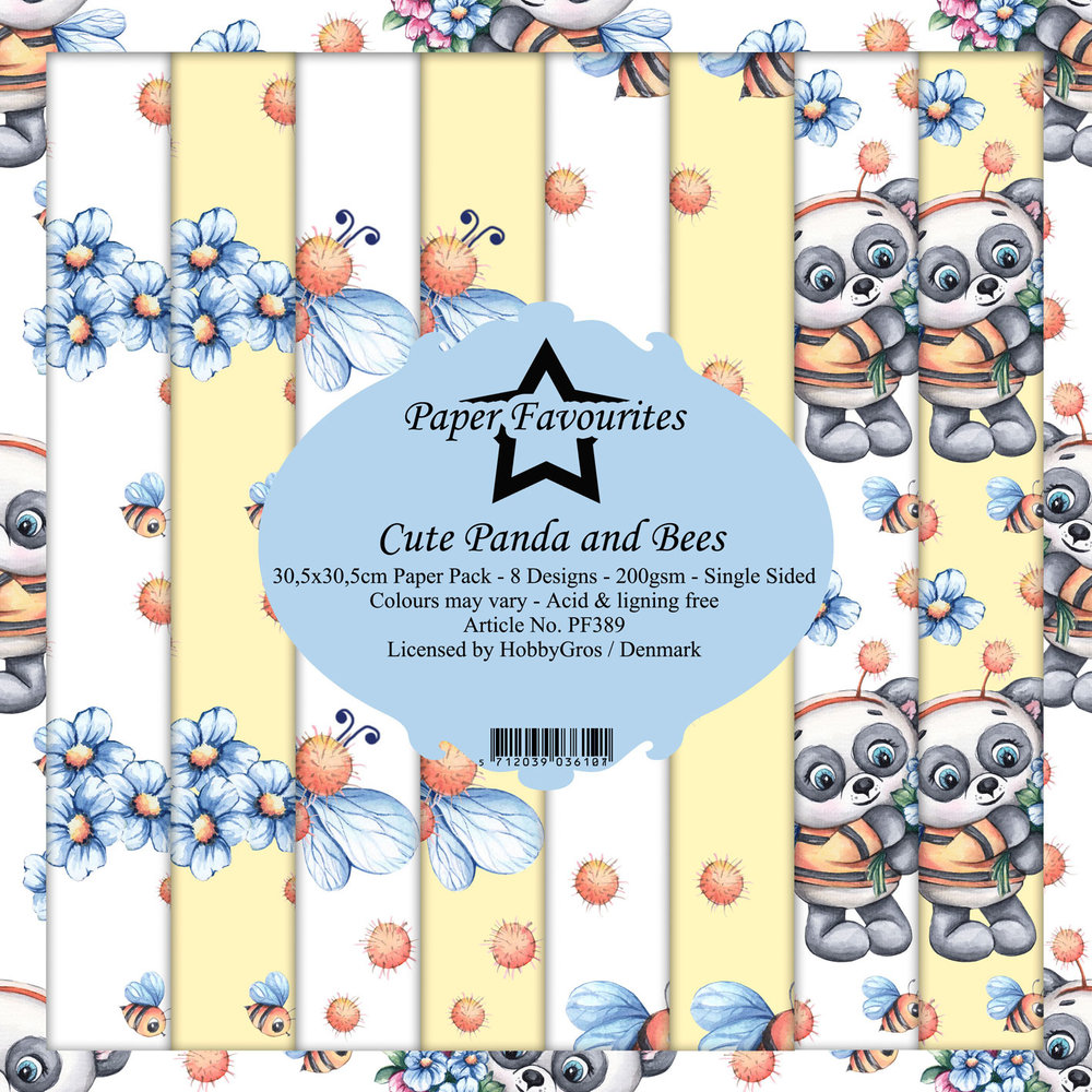 Paper Favourites Cute Panda and Bees 12x12 Inch Paper Pack (PF389) (DISCONTINUED) Paper Favourites Cute Panda and Bees 12x12 Inch Paper Pack (PF389) (DISCONTINUED)