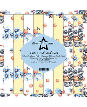 Paper Favourites Cute Panda and Bees 12x12 Inch Paper Pack (PF389) (DISCONTINUED)