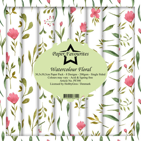 Paper Favourites Watercolour Floral 12x12 Inch Paper Pack (PF390) (DISCONTINUED) Paper Favourites Watercolour Floral 12x12 Inch Paper Pack (PF390) (DISCONTINUED)