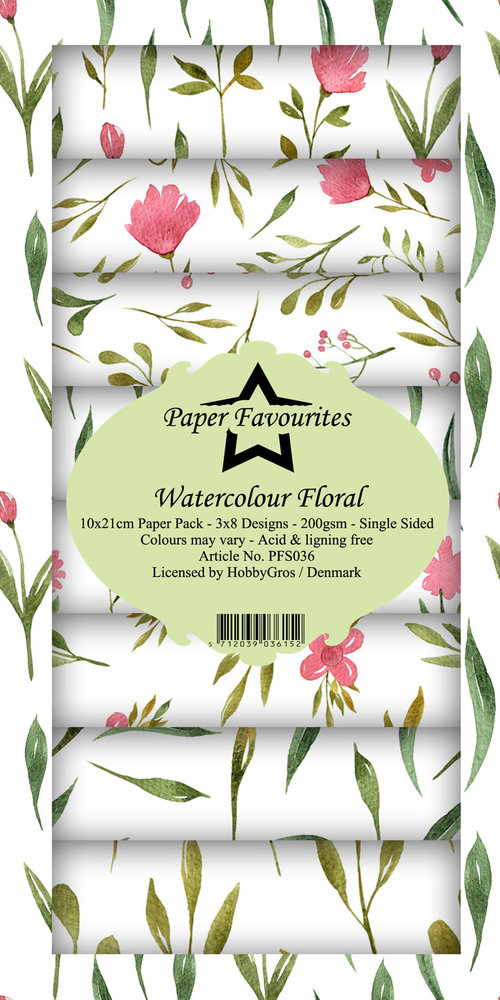 Paper Favourites Watercolour Floral Slim Paper Pack (PFS036) (DISCONTINUED) Paper Favourites Watercolour Floral Slim Paper Pack (PFS036) (DISCONTINUED)
