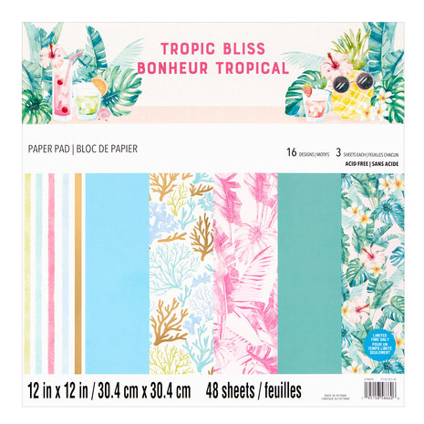 Craft Smith Tropical Bliss 12x12 Inch Paper Pad (MSE7835) (OUTLET) Craft Smith Tropical Bliss 12x12 Inch Paper Pad (MSE7835) (OUTLET)