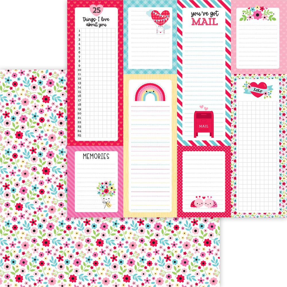 Doodlebug Design Lots of Love 12x12 Inch Paper Pack (7587) (DISCONTINUED)