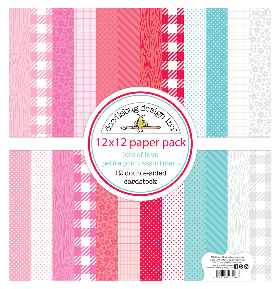 Doodlebug Design Lots of Love 12x12 Inch Petite Prints Paper Pack (7588) (DISCONTINUED) Doodlebug Design Lots of Love 12x12 Inch Petite Prints Paper Pack (7588) (DISCONTINUED)
