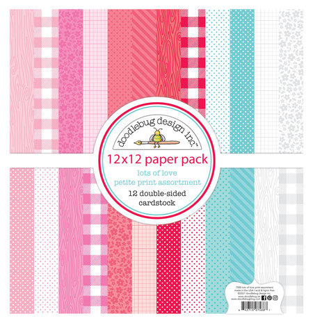 Doodlebug Design Lots of Love 12x12 Inch Petite Prints Paper Pack (7588) (DISCONTINUED) Doodlebug Design Lots of Love 12x12 Inch Petite Prints Paper Pack (7588) (DISCONTINUED)