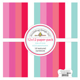 Doodlebug Design Lots of Love 12x12 inch Textured Cardstock Solid Paper Pack (7589) (DISCONTINUED)