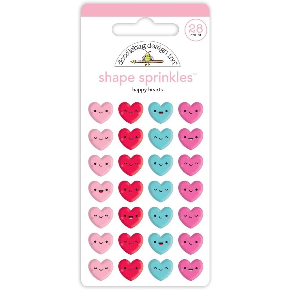 Doodlebug Design Happy Hearts Shape Sprinkles (7550) (DISCONTINUED)