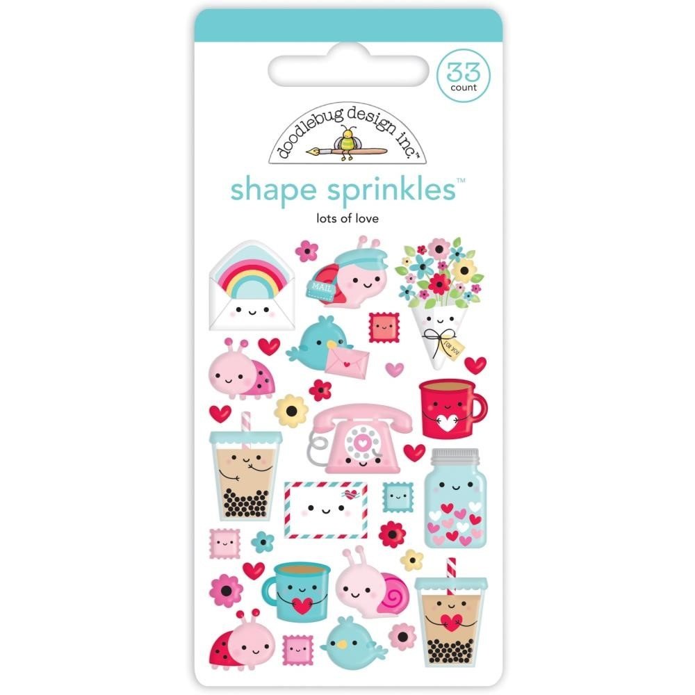 Doodlebug Design Lots of Love Shape Sprinkles (7549) (DISCONTINUED)