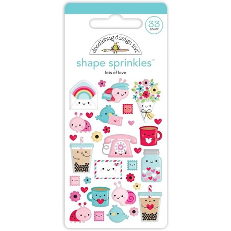 Doodlebug Design Lots of Love Shape Sprinkles (7549) (DISCONTINUED)