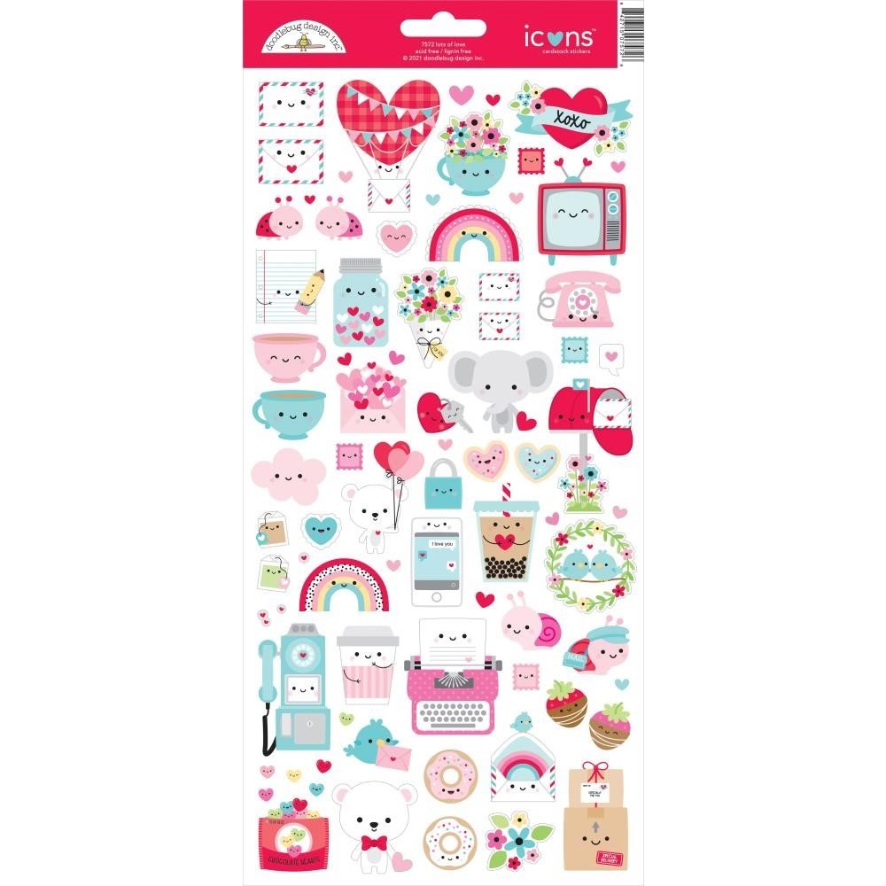 Doodlebug Design Lots of Love Icons Stickers (7572) (DISCONTINUED)
