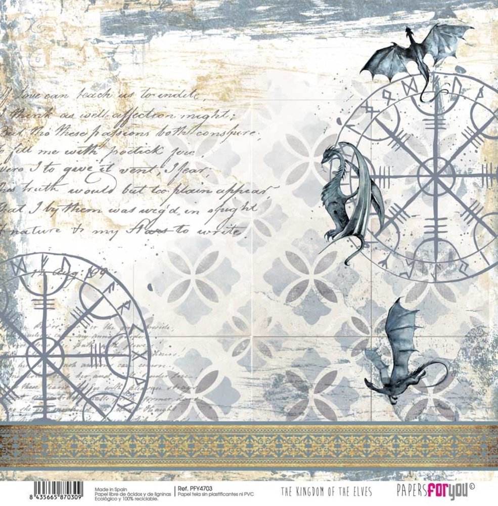 Papers For You The Kingdom Of The Elves Canvas Scrap Pack (8pcs) (PFY-4701) (DISCONTINUED)