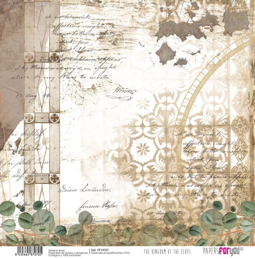 Papers For You The Kingdom Of The Elves Canvas Scrap Pack (8pcs) (PFY-4701) (DISCONTINUED)