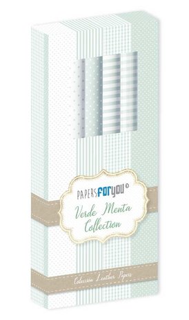 Papers For You Verde Menta Collection Leather Paper Kit (4pcs) (PFY-4732) (DISCONTINUED) Papers For You Verde Menta Collection Leather Paper Kit (4pcs) (PFY-4732) (DISCONTINUED)