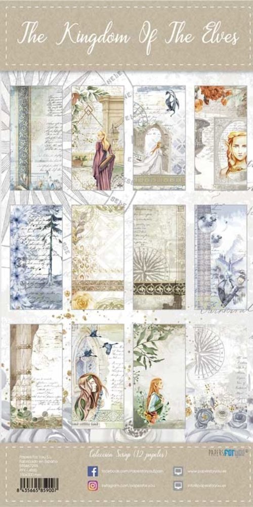 Papers For You The Kingdom Of The Elves Slim Scrap Paper Pack (12pcs) (PFY-4590) (DISCONTINUED) Papers For You The Kingdom Of The Elves Slim Scrap Paper Pack (12pcs) (PFY-4590) (DISCONTINUED)