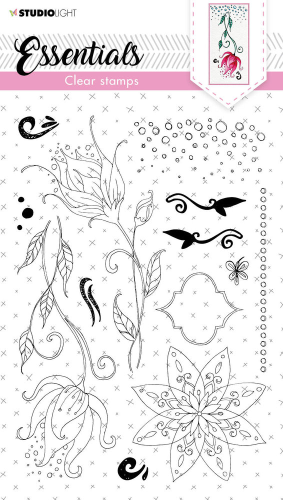 Studio Light Quirky Long Flowers Clear Stamps (SL-ES-STAMP119) (OUTLET)