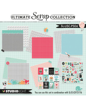 Studio Light Ultimate Scrap Collection 12x12 Inch Paper Pack Background (SL-USC-PS06) (OUTLET)