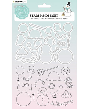 Studio Light Sweet Stories Stamp & Die Snowman (SL-SS-SCD19) (OUTLET)