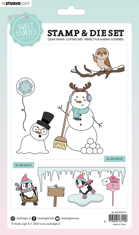 Studio Light Sweet Stories Stamp & Die Snowman (SL-SS-SCD19) (OUTLET) Studio Light Sweet Stories Stamp & Die Snowman (SL-SS-SCD19) (OUTLET)