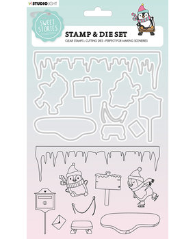 Studio Light Sweet Stories Stamp & Die Penguin (SL-SS-SCD18) (OUTLET)
