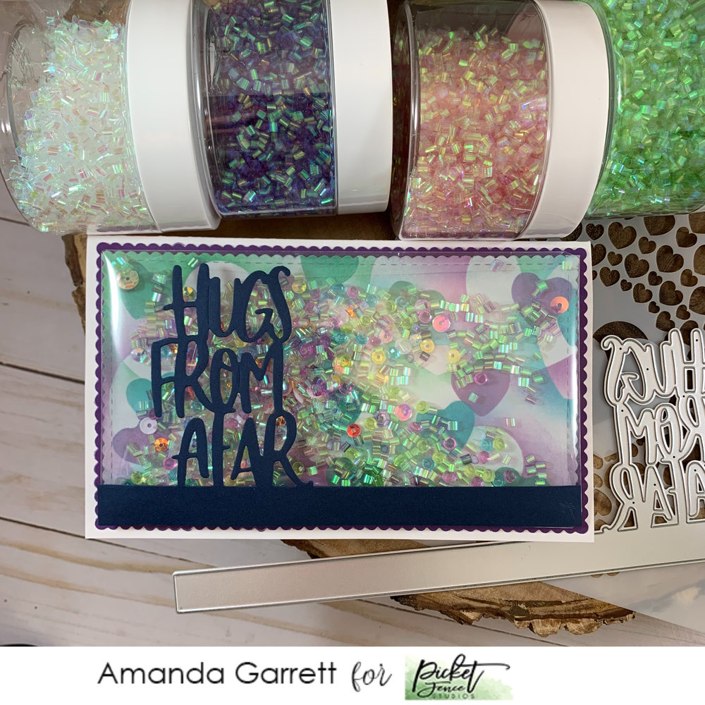 Picket Fence Studios Spiral of Hearts 6x6 Inch Stencil (SC-272) (OUTLET)