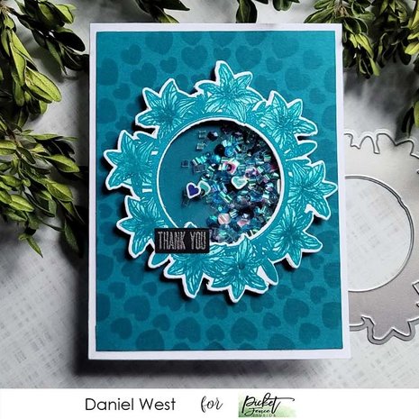 Picket Fence Studios Spiral of Hearts 6x6 Inch Stencil (SC-272) (OUTLET)