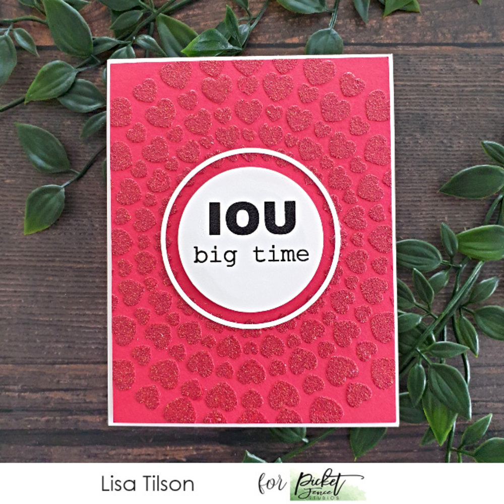 Picket Fence Studios Spiral of Hearts 6x6 Inch Stencil (SC-272) (OUTLET)