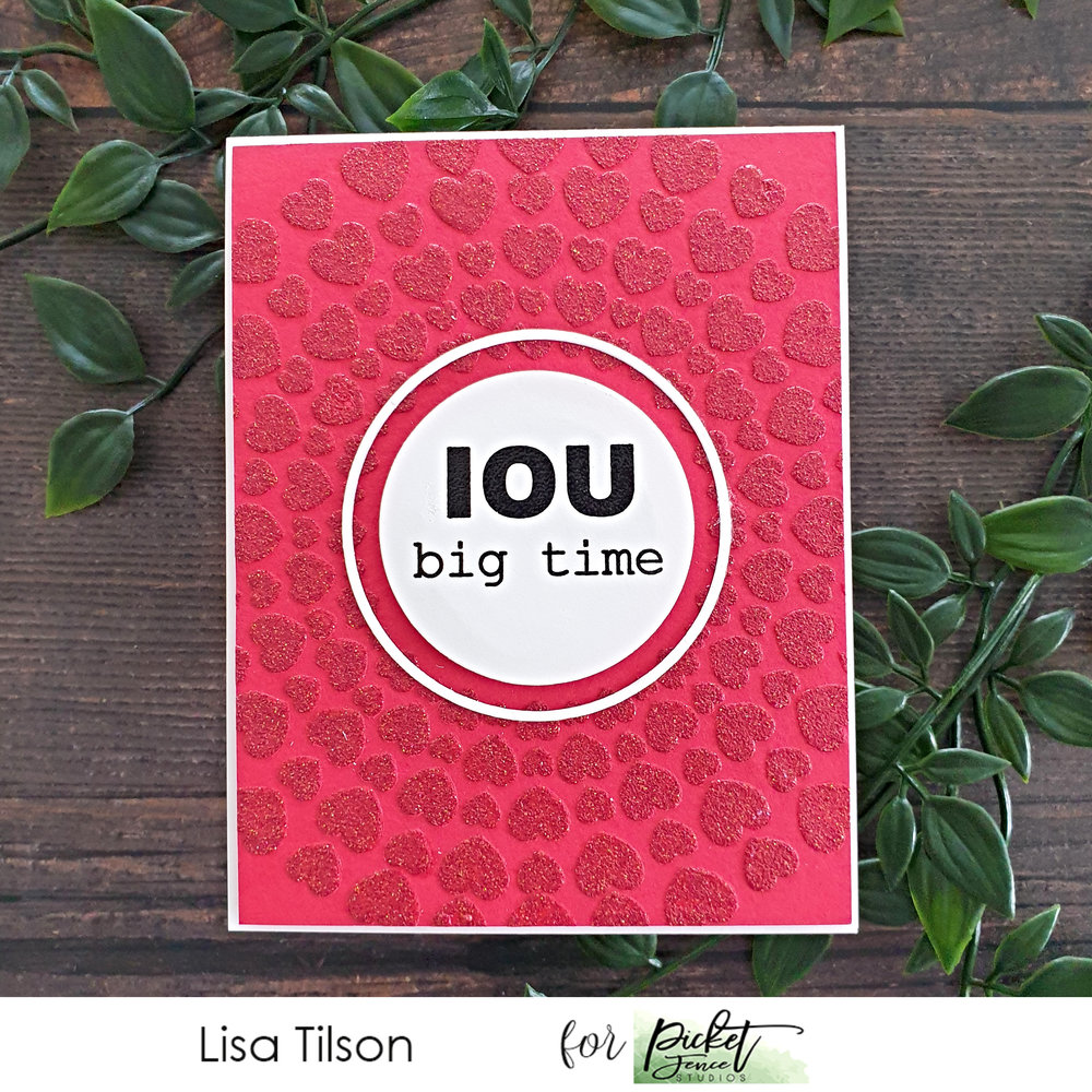 Picket Fence Studios Spiral of Hearts 6x6 Inch Stencil (SC-272) (OUTLET)