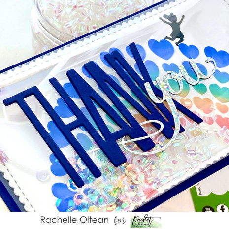 Picket Fence Studios Rainbow of Hearts 6x6 Inch Stencil (SC-270) (OUTLET)