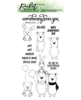 Picket Fence Studios Somebunny Loves You 4x8 Inch Clear Stamps (A-151) (OUTLET)