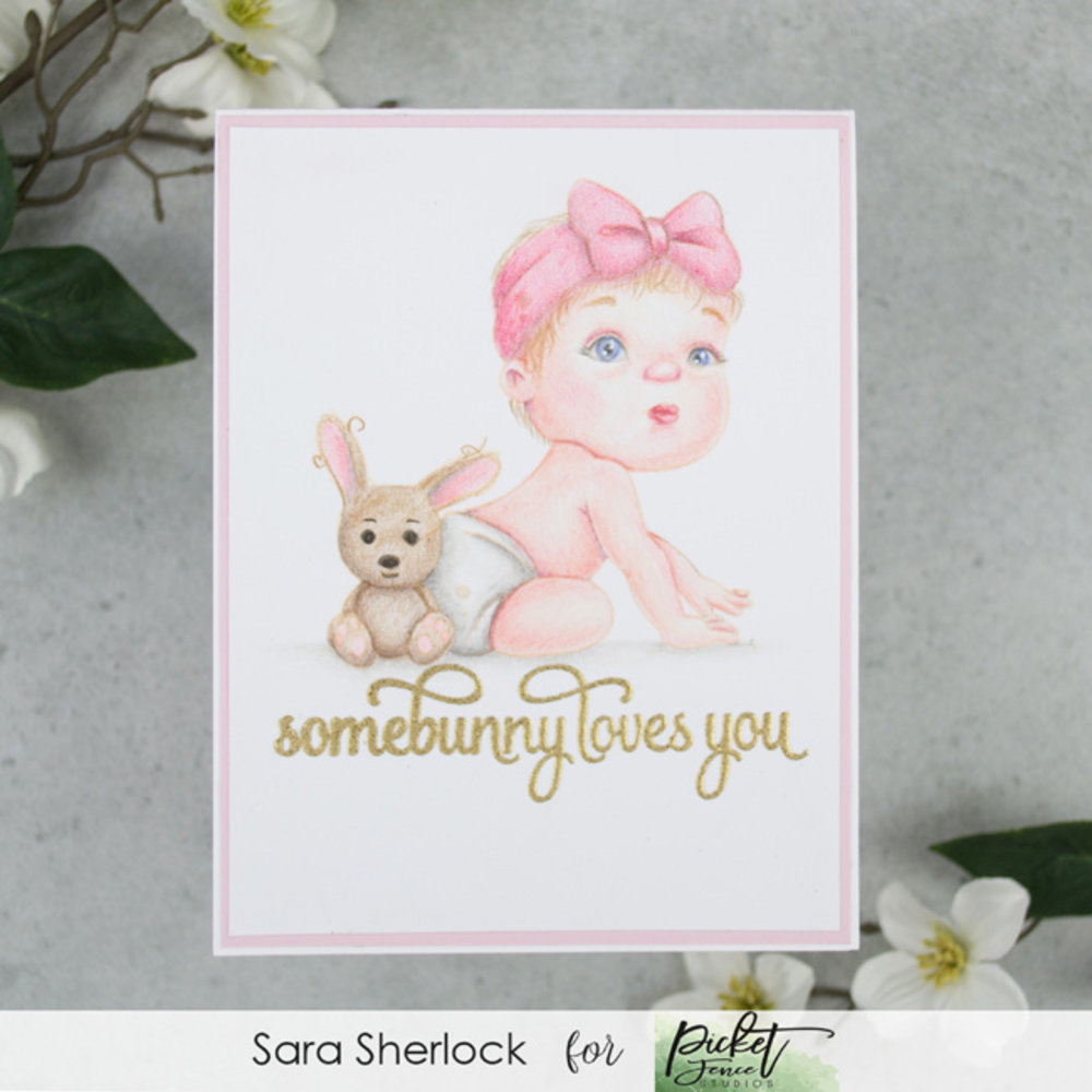 Picket Fence Studios Somebunny Loves You 4x8 Inch Clear Stamps (A-151) (OUTLET) Picket Fence Studios Somebunny Loves You 4x8 Inch Clear Stamps (A-151) (OUTLET)