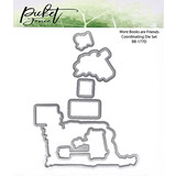 Picket Fence Studios More Books are Friends 6x6 Inch Dies (BB-177D) (OUTLET)