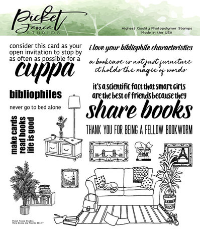 Picket Fence Studios More Books are Friends 6x6 Inch Clear Stamps (BB-177) (OUTLET) Picket Fence Studios More Books are Friends 6x6 Inch Clear Stamps (BB-177) (OUTLET)